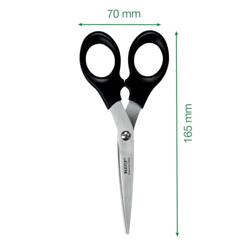 Leitz Edelstahlschere 165 mm, Edelstahlschere 165 mm in einer plastikfreien Verpackung, 54230095