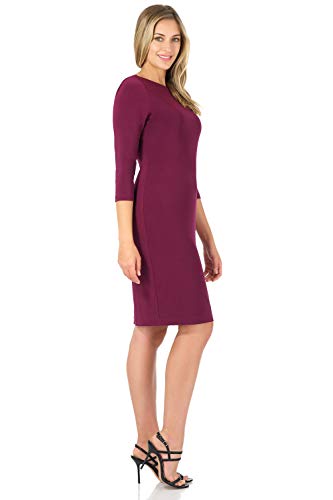 Rekucci Women's Classic Pencil Dress Wear to Work, Church or Casual2