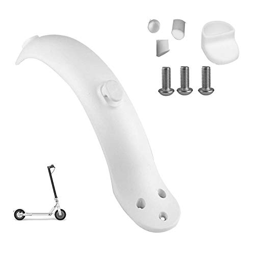 SUNJULY Guardabarros Trasero Xiaomi M365, 1PCS Guardabarros de Scooter Partes de Scooter, Accesoriosde Repuesto con Gancho - Blanco