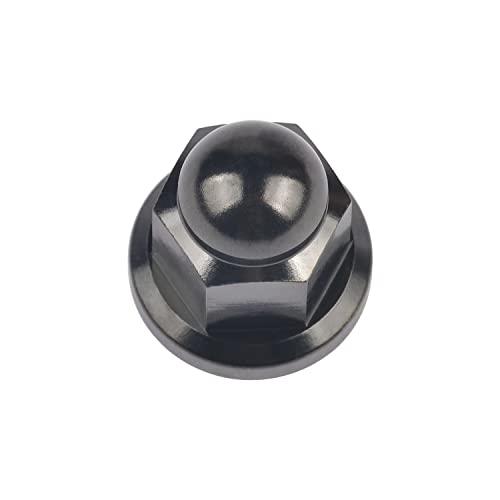 Image of Titanium M6 M8 M10 Dome Head Acorn Nuts for Bicycle Motorcycle Exhaust Pipe Car Pack of 6 (M8, Black)