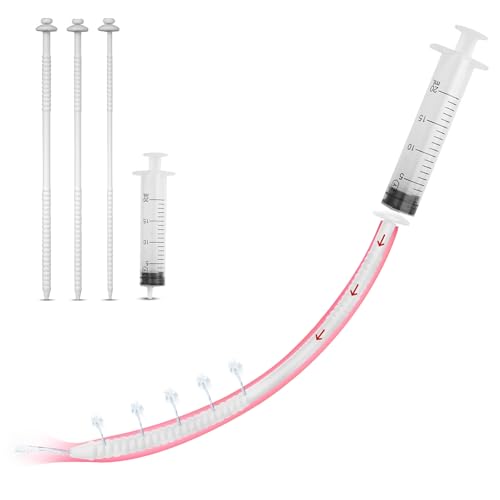 Neu Dilator Harnröhre Hohl mit 5 Löcher Harnröhren Po Dusche Stimulator,3-IN-1 Silikon Penis Plug mit Spritze + Stecker,Katheter Harnröhre Mann Prostata Masturbator,Sexspielzeug für Männer Solo (Weiß)