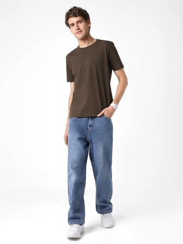 Image of Urbano Fashion Men's Printed Half Sleeve Slim Fit Cotton T-Shirt