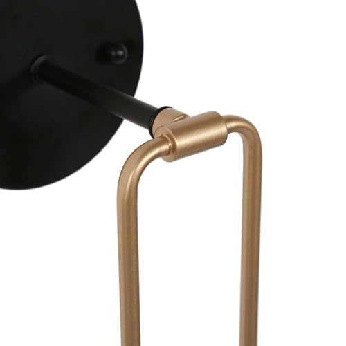 Image of KSANA Black and Gold Wall Sconce, 1-Light Wall Mounted Light Fixtures 14.5 inch H Mid-Century Modern Sconce Wall Lighting for Bedroom Living Room, Clear Globe Glass Shade