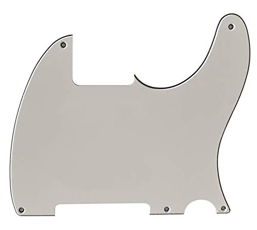 For Fender Esquire Telecaster 5-Hole Blank Guitar Pickguard (3 Ply White)