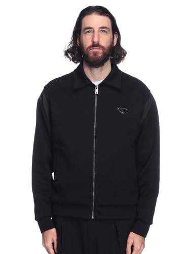 PRADA SPORTS GORE-TEX ジップアップ ブルゾン/ルーマニア製 PRADAスポーツ ブラック ジップアップブルゾン 44サイズ PRADA