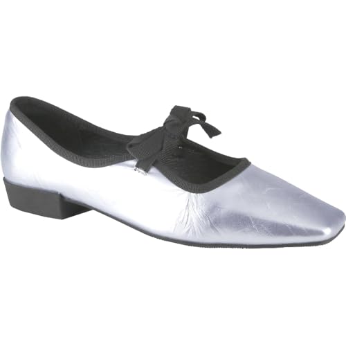 CLOVERLAY Women’s Flats Square Toe Low Heel Ribbon Bow Ballet Flat Mary Jane Elegant Dress Comfort Casual Daily Spring Summer Shoes