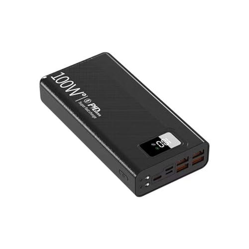 Power Bank 50.000 mAh Cargador portátil con 3 entradas (USB C y Micro) y 3 Salidas, Pantalla LCD e Indicadores LED, batería Externa de Gran Capacidad Compatible con Smartphone.