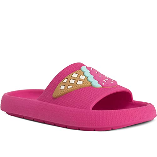 Chinelo Slide Nuvem Feminino Moda Infantil Sandalia 12.54 (27/28, Rosa Pink)