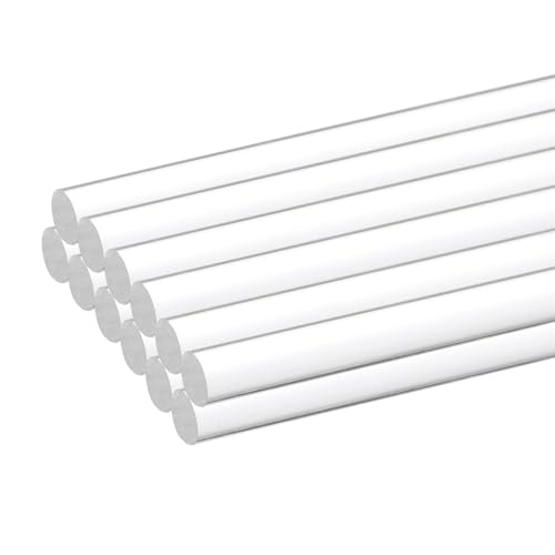 Image of MECCANIXITY 10pcs Acrylic Round Rods 1 /4 inch x 12 inch Clear Acrylic Dowel Rods Sticks Plastic Sticks Strip for DIY Crafts Lighting Gardening Decoration - 6mm x 300mm