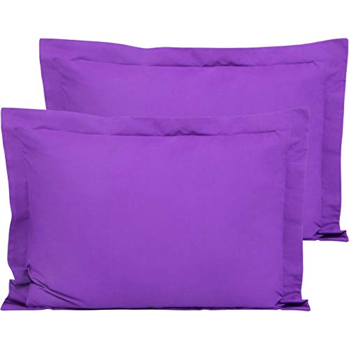 FLXXIE Microfiber Standard Pillow Shams Set of 2, Purple