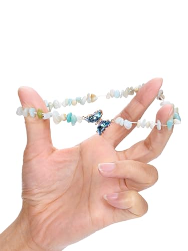 CrystalTears Crystal Butterfly Bracelets for Women Natural Healing Gemstone Beaded Bracelet Stone Layered Bracelet Crystal Jewellry Gifts Women Girls Birthday Christmas - Image 6