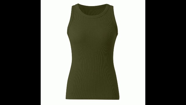 Damens Tank Top Aus Rippenstrick - Ärmelloses Basic Top Für Sommer & Alltag
