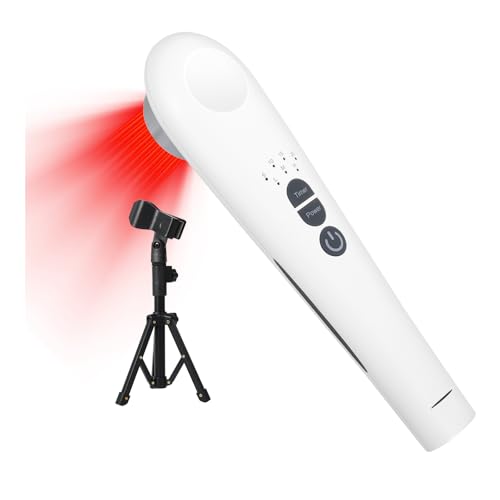Cold Laser Therapy Device for Humans and Dogs 808nm + 12pcs 660nm and Low Level Light Therapy Portable Red Light Therapy Wand for Muscle and Joints Pain Relief with Stand 3 Modes/ 4 Timer