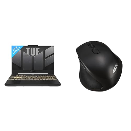 Image of ASUS TUF Gaming F15 (2023) 90WHr Battery, Intel Core i7-12700H 12th Gen, 15.6 inch FHD 144Hz, 8GB RTX 4060, (16GB /512GB SSD), FX507ZV-LP094W MW203 Mouse (Black)