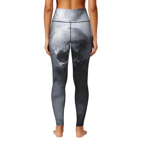 Leggings de calavera de terror ropa para clima activo de mujer 4