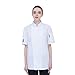 Dooxi Unisexe Homme et Femme Été Manches Courtes Veste de Cuisine Hôtels Restaurant Professionnel Uniforme Veste de Cuisinier Blanc M