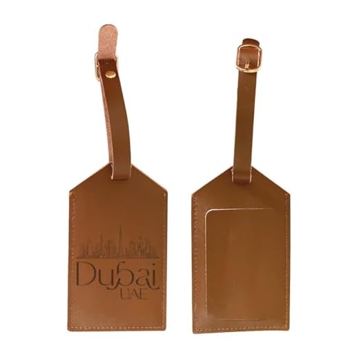 Engraved Leather Luggage Tag Set