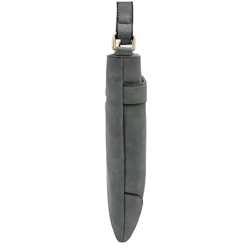 Image of Medium Size Solid Modern Classic Crossbody Bag with Gold Plate