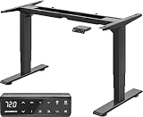 MAIDeSITe Scrivania elettrica Sit-Stand Scrivania Regolabile in Altezza a 3 Livelli Scrivania Regolabile in Altezza con 2 Motore Telaio da Tavolo Elettricocon(Nero)
