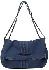 #E Dark Blue Denim Bag for Women