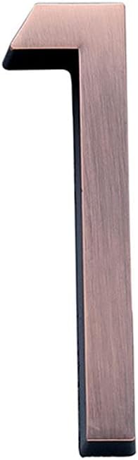 Mailbox Numbers 3D 60 * 38 * 8mm Self-adhesive Door House Numbers Stickers Street Address Numbers Mailbox Sign for Home Office Room, 0-9 (Copper Color)