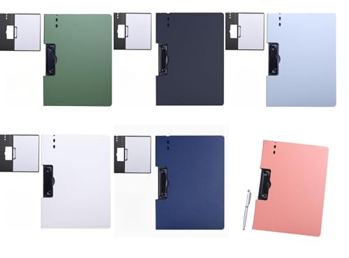 ノートブックフォルダー 書類フォルダー A4対応 横?両用 整理板 PP+金属素材 23.5*32cm 3層発泡板 防水 軽量 丈夫 マット質感 クッション開閉 丸角安全設計 オフィス 学校 病院 工場 会議 収納 ファイル挟む ファイリング (6色/横タ