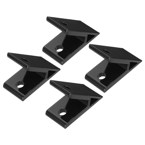 QUARKZMAN 4 Stück 45 Grad Winkel Aluminium Profil Eckwinkel, Eckverbindungsverbinder für 4040 Serie (Schwarz)