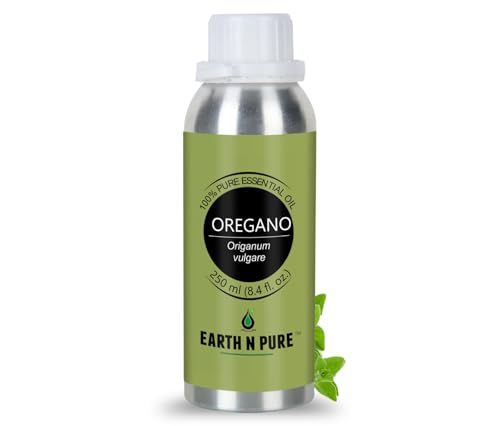 Image of Earth N Pure Oregano Essential Oil - 100% Pure & Natural, Steam Distilled - Warm Herbaceous Aroma for Diffusers, Massage Blends & DIY Care | 250ml