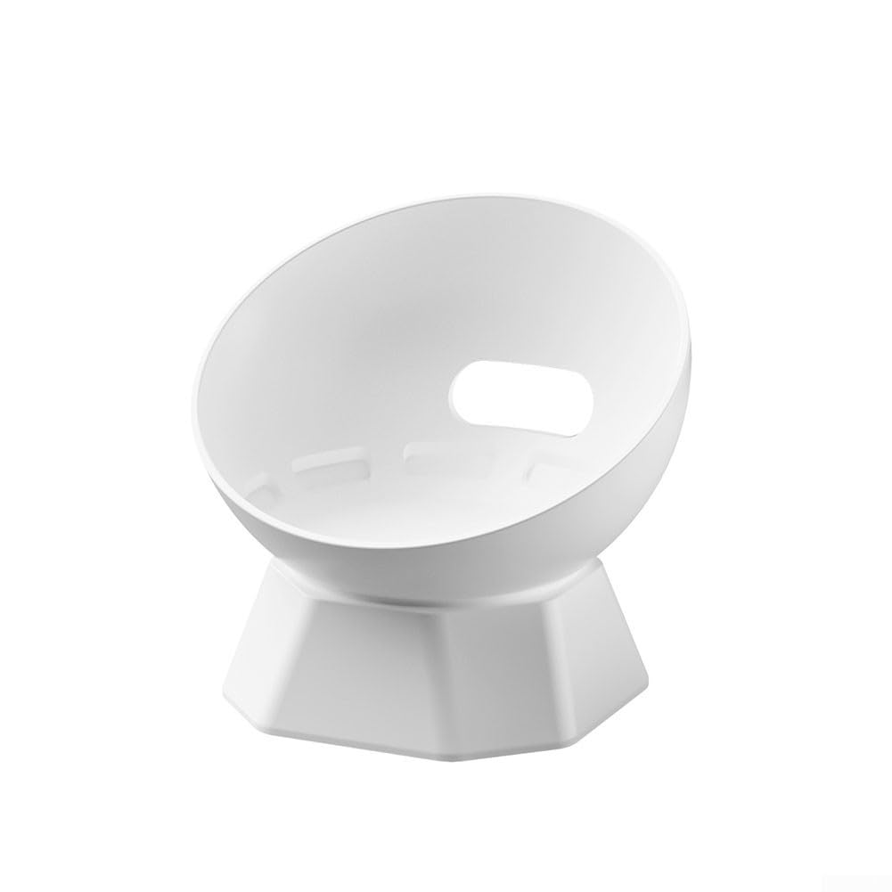 Soporte de escritorio de silicona para Echo Dot y 4, elevador de base de altavoz antideslizante, asistente de voz para organizador de oficina en casa, negro (blanco)