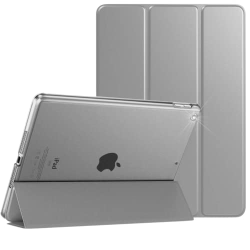 Schutzhülle für Apple iPad Air 2, magnetisch, Leder, automatische Wake-/Sleep-Funktion, passend für Modell-Nr. A1566 / A1567, Grau