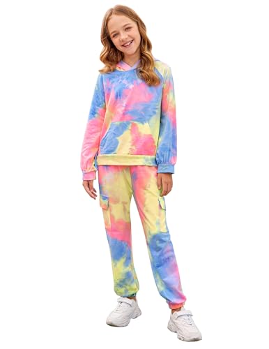 Image of Arshiner 2 Pieces Girls Outfits Fall Sweatsuits Sweatshirts and Sweatpants