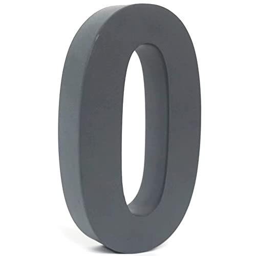 CAVATINY Número de casa 3D en antracita RAL7016 de acero inoxidable – Fuente Arial – Revestimiento en polvo en estructura fina gris antracita mate – Incluye material de montaje – Altura 20 cm