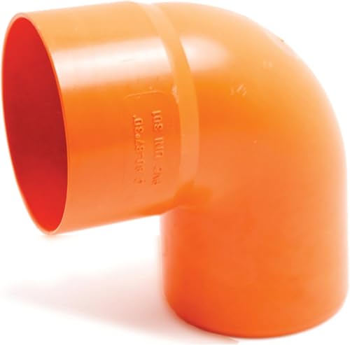CURVA CHIUSA 87° PVC ROSSO Diam. 200 mm PER TUBI IDRAULICI