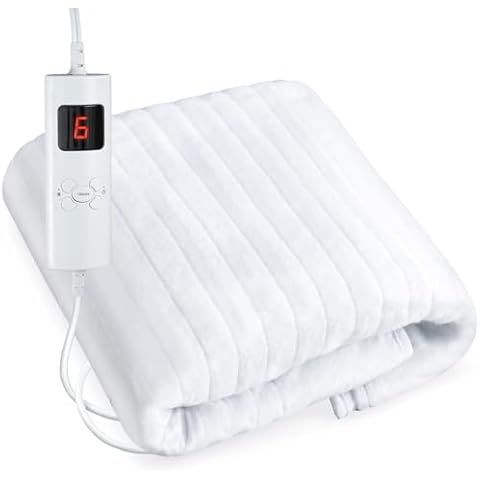 Massage Table Pads Warmer Six Heat Settings Electric Heating Pad (72.8" x 30"), Digital Heat Control Pad, Heated Mattress Pad w/Overheat Protection for Massage Bed & Spa,White Bed Warmer¡­ Cover