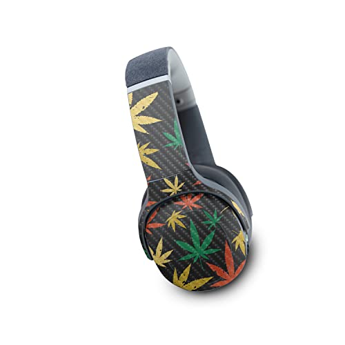 Image of MightySkins Carbon Fiber Skin Compatible with Skullcandy Crusher Evo Wireless - Rastafari Kush | Protective, Durable Textured Carbon Fiber Finish | Easy to Apply | Made in The USA