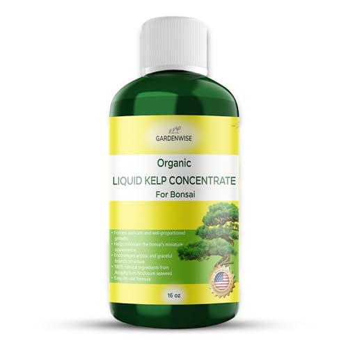 GARDENWISE Organic Premium Seaweed Fertilizer for All Bonsai - Liquid Kelp Plant Food...