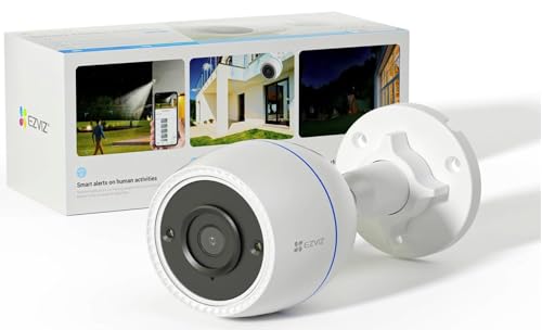 La Mejor Selección de Camaras de Videovigilancia - solo los mejores. 41 EZVIZ H3c Pro,1080P, 2MP, Cámara de Seguridad WiFi para Exterior, Visión Nocturna a Color, Micrófono Integrado y Detección IA de Humano, IP67, Funciona con Alexa y Google