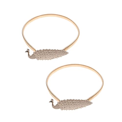 2 anillos de cortina de metal pavos reales ganchos de cortina banda de elasticidad ajustable para atar cortinas y decoración del hogar Cover