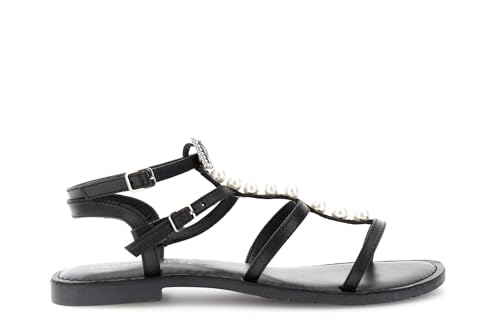 Sandales plates en cuir d'exception CAFèNOIR avec boucle joaillerie
