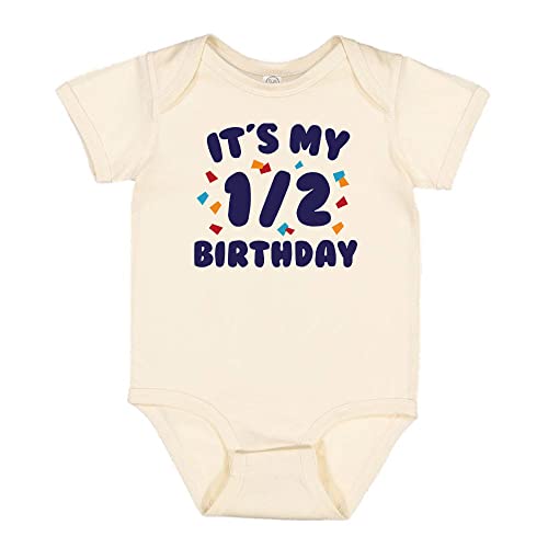 TATY Kids It's My Half Birthday Baby Infant Bodysuit