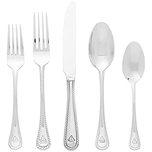 Towle Everyday Nautical 20-Piece Stainless Steel Flatware Set Service for 4