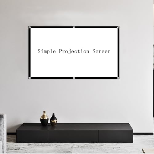 Pantalla de proyector plegable portátil antirrugas de 60 pulgadas 4:3 blanca de poliéster suave miniatura 2