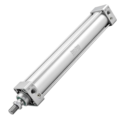Heschen Pneumatischer Standardzylinder, SC 50-300, PT1/4-Zoll-Anschluss, 50 mm Bohrung, 300 mm Hub, doppeltwirkend