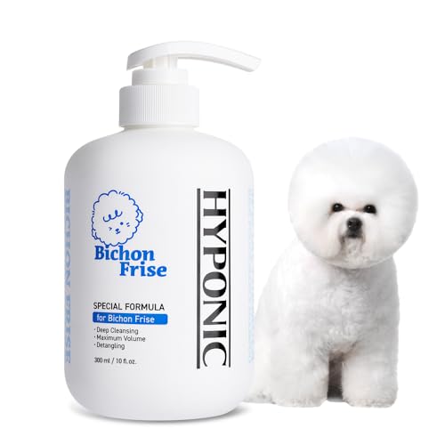 HYPONIC Shampoo for Bichon Frise - Champú hipoalergénico específico de la raza para Bichon Frisé para un volumen completo, limpieza profunda y elasticidad del cabello (10.14 FL.oz)