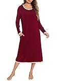 Diverses Occasions: Le chemise de nuit à manches longues Lovasy pour femme peut être utilisé comme cadeaux de Noël, cadeaux d'anniversaire, cadeaux d'anniversaire, cadeaux de Saint-Valentin, convient pour le quotidien, la fête, le décontracté, les festivals de musique, les rencontres, etc. Idéal pour les femmes qui apprécient le confort et l'élégan.