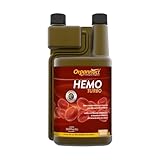 Organnact Hemo Turbo - Blood Cell Production Supplement for Horses and Livestock - Enhances Athletic Performance, Supports Anemia - Non-Doping, Green Apple Flavor - 33.8 fl oz (1L)