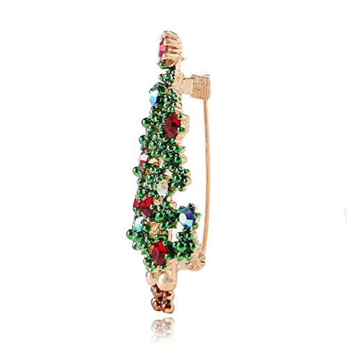 Broche sapin de Noël vert pour robe pull accessoire bijoux dames mode