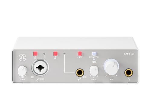 Yamaha 2-in/2-out USB-C Audio Interface with 24-bit/192kHz Support, 1 Combo/1 TRS inputs, Direct...