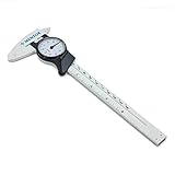 100% nuevo y de alta calidad Cinta métrica Pie de rey Calibre herramienta de medición con Dial Medidor de espesor milimétrico 0-150mm