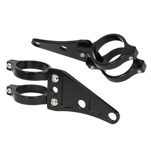 Soporte de faro para moto custom de 41mm abrazadera para horquilla Bobber y Chopper 2